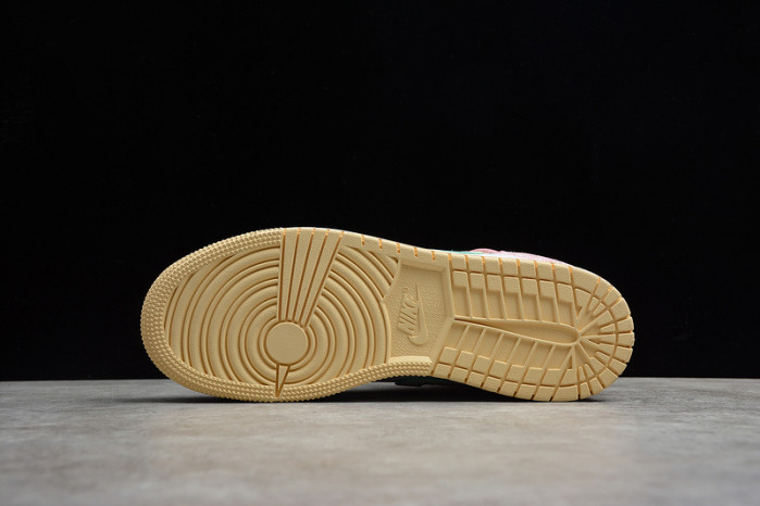 air jordan 1 mid paint drip (gs) dd1666-100