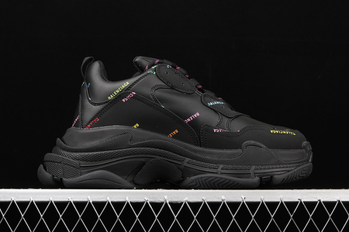 bl triple s trainers letters black 11407