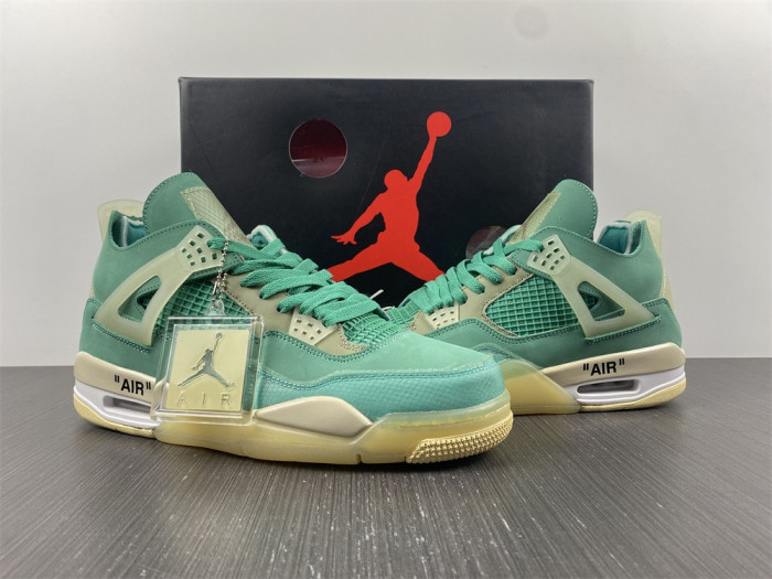 air jordan 4 retro of sail neptune/T*f*ny green cv9388-102