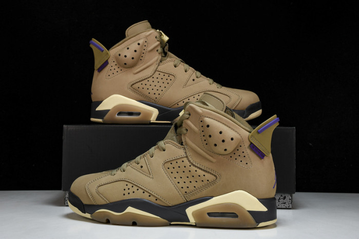 air jordan 6 retro gore-tex brown kelp fd1643-300