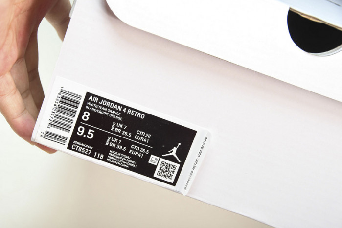 air jordan 4 “team orange” ct8527-118