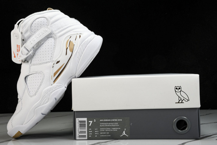 jordan 8 retro ovo white aa1239-135
