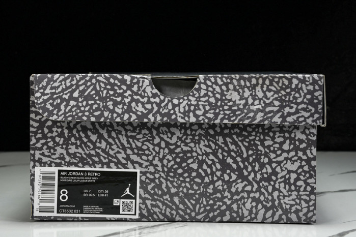 air jordan 3 “green glow” ct8532-031