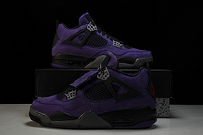 travis scott x air jordan 4 retro purple aj4-766296