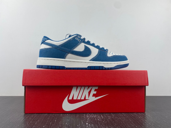 nike dunk low industrial blue sashiko dv0834-101