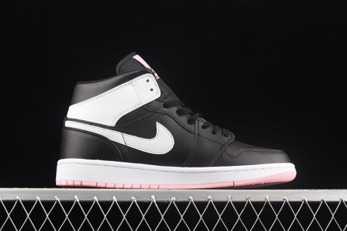 air jordan 1 mid arctic pink black 555112-061