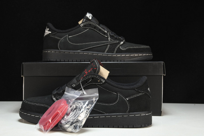 travis scott x air jordan 1 low "black phantom" dm7866-001