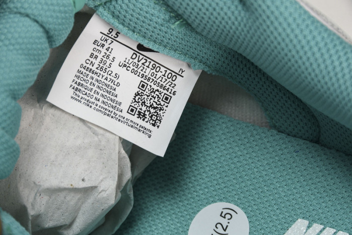 nike dunk low white turquoise dv2190-100