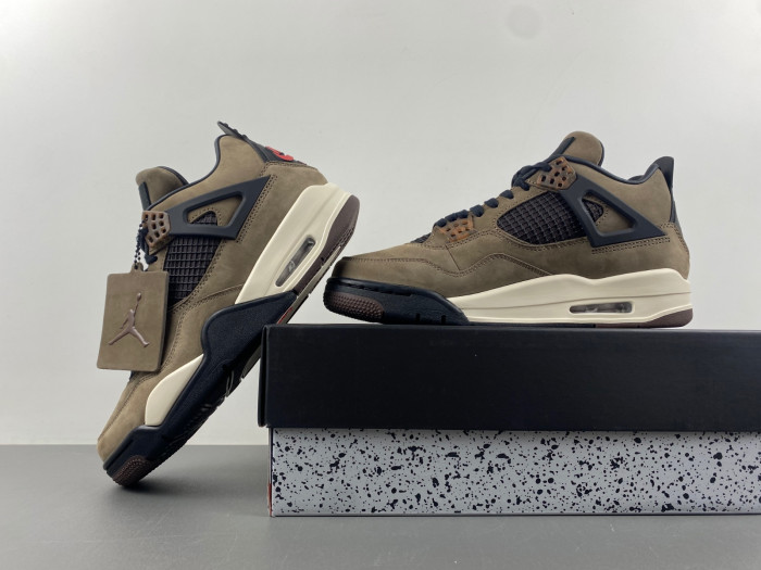 travis scott x air jordan 4 retro brown aj4-882335