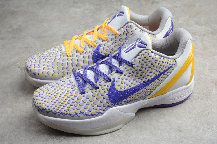 kobe vi white/purple/yellow cw2190-105
