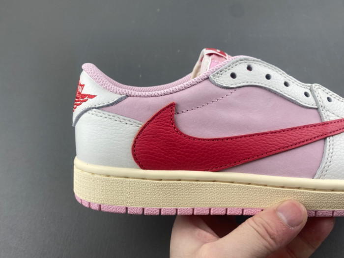 Travis Scott × AJ1 Low "Shy Pink" IQ7604-101