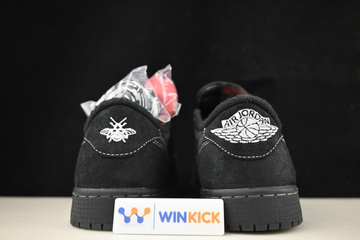 travis scott x air jordan 1 low og black/black dm7866-168 (with accessories)
