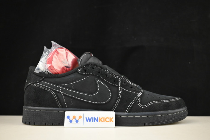 travis scott x air jordan 1 low og black/black dm7866-168 (with accessories)