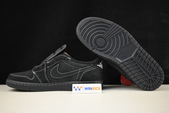 travis scott x air jordan 1 low og black/black dm7866-168 (with accessories)